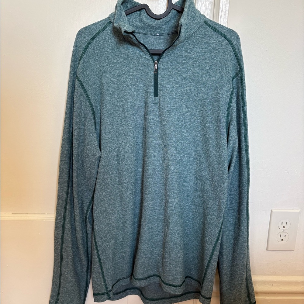 lululemon athletica Men's Teal Zip-Up Shirt